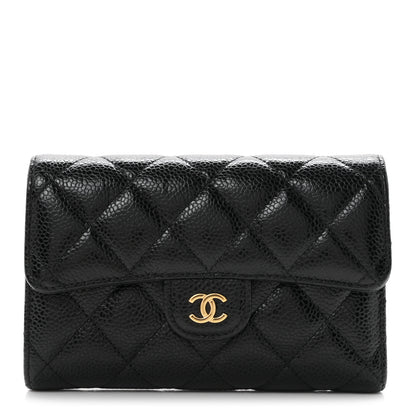 Chanel Caviar Quilted Medium Flap Wallet Black 1 of 9