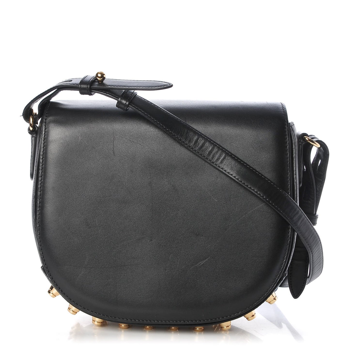 Calfskin Small Lia Sling Black Pale Gold Hardware