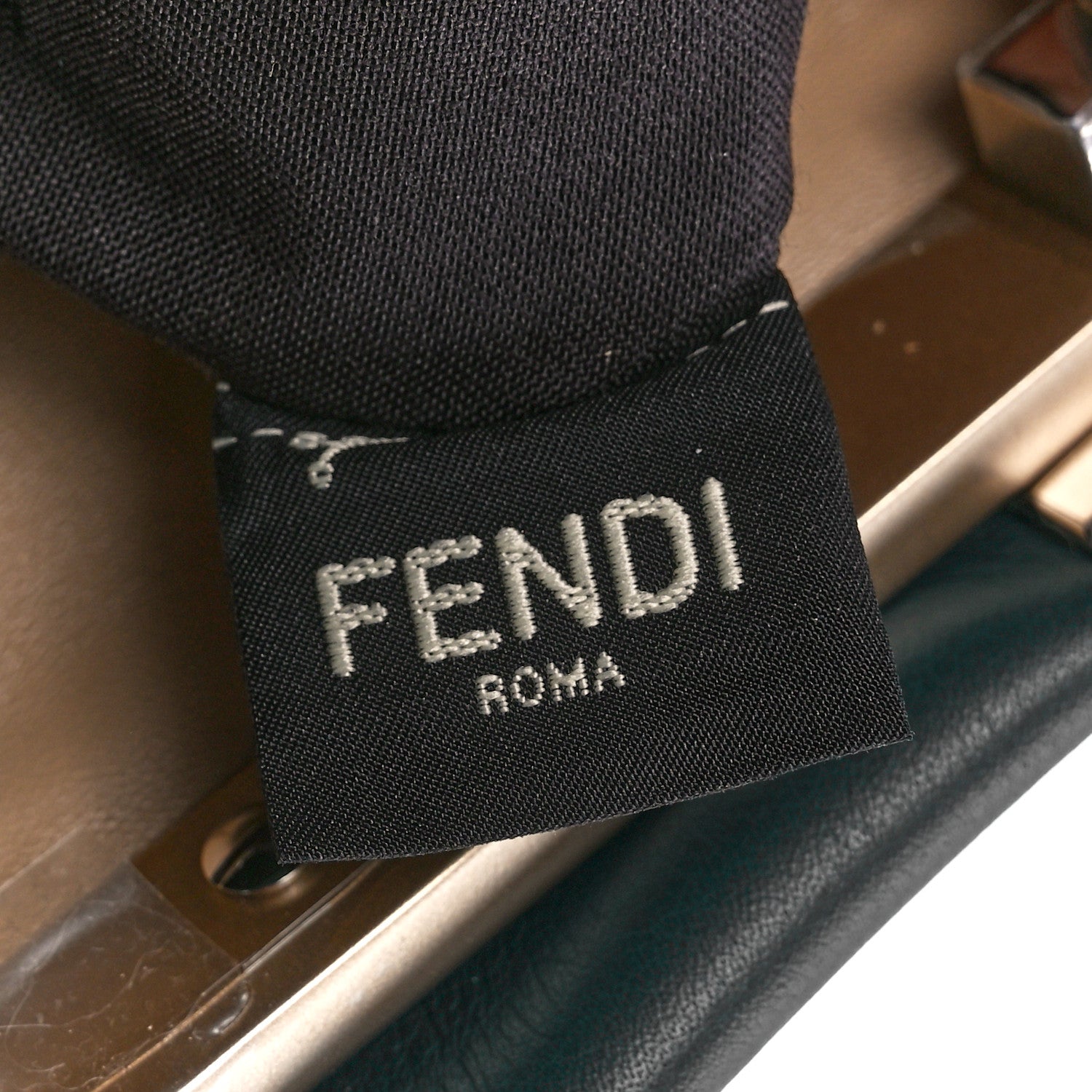 Fendi Vitello Seta Nappa Ribbon Large Peekaboo Iconic Satchel Tempesta Cuoio 8 of 12