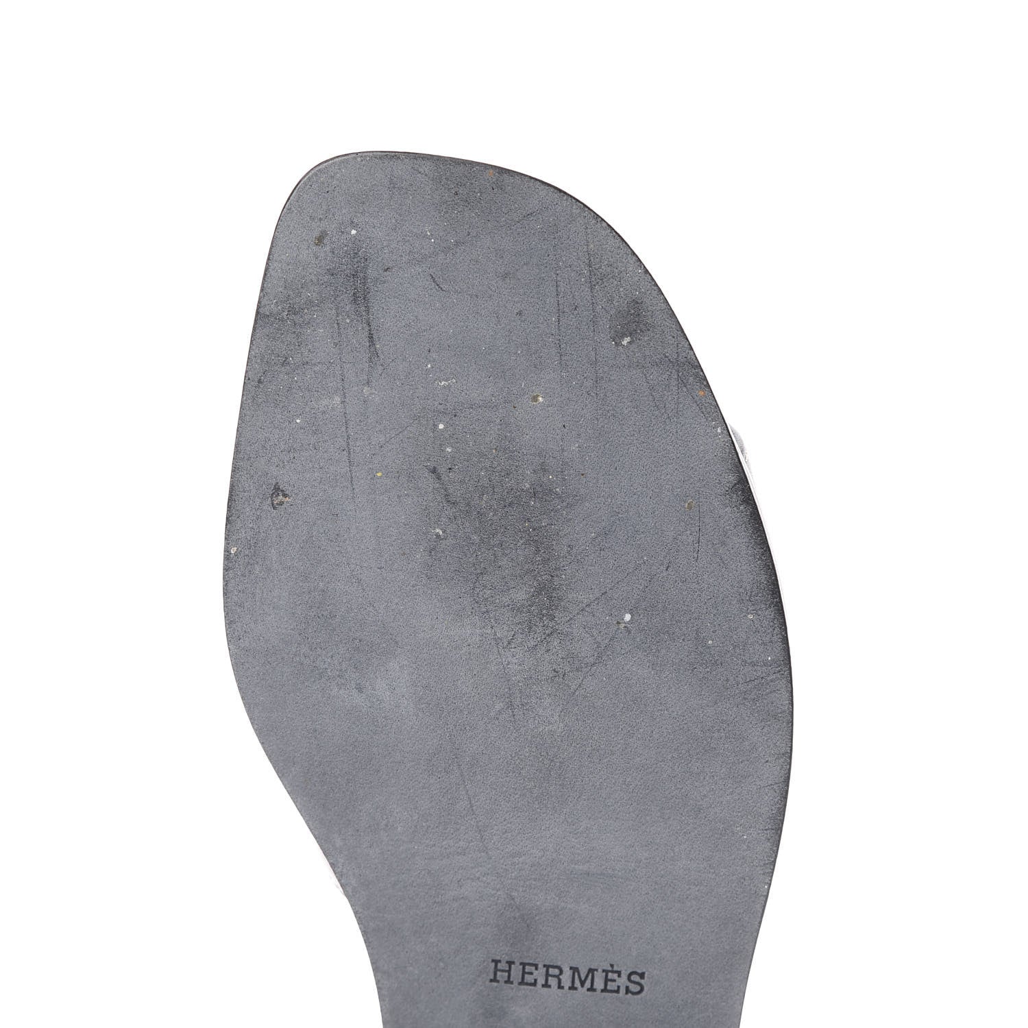 Hermes Box Calfskin Oran Sandals 37 Black 8 of 12