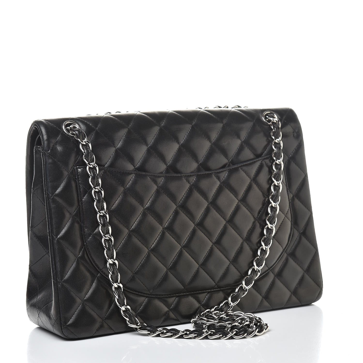 Chanel Lambskin Quilted Maxi Double Flap Black 3 of 15