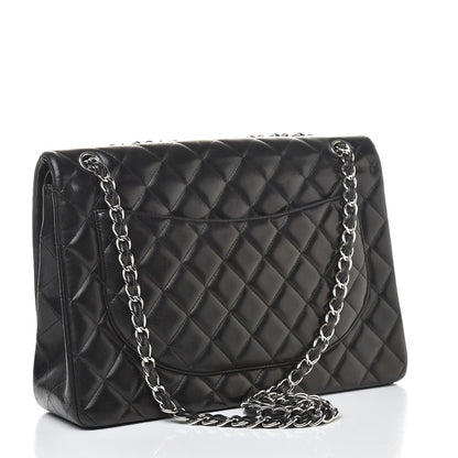 Chanel Lambskin Quilted Maxi Double Flap Black 3 of 15
