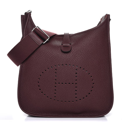 Hermes Taurillon Clemence Evelyne III PM Bordeaux 1 of 8