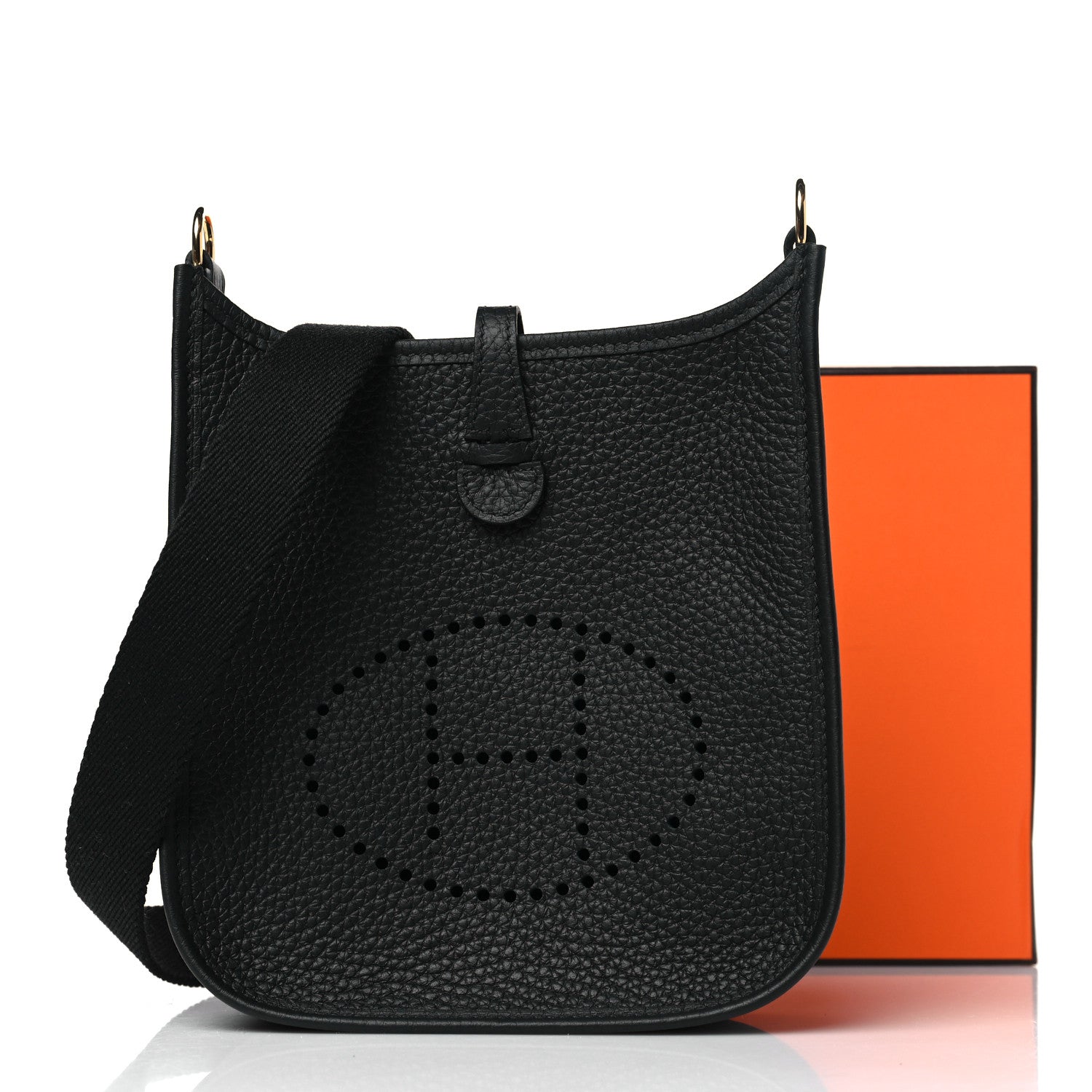 Hermes Taurillon Clemence Evelyne TPM Black 11 of 11