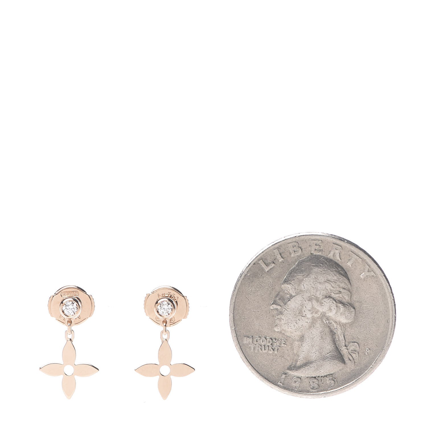 Louis Vuitton 18K Pink Gold Diamond Idylle Blossom Stud Earrings 2 of 6