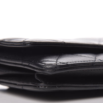 Chanel Lambskin Quilted Wallet On Chain WOC Black 9 of 18
