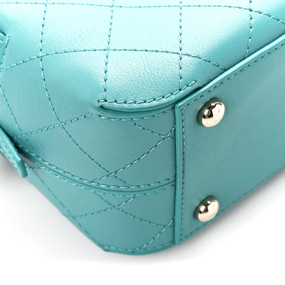 Chanel Calfskin Stitched Enamel CC Camera Case Bag Green 8 of 9