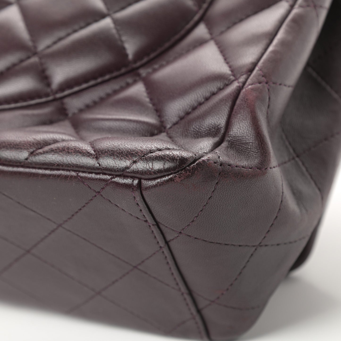 Lambskin Quilted Maxi Double Flap Purple