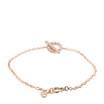 Hermes 18K Rose Gold Diamond Finesse Bracelet SH 3 of 5