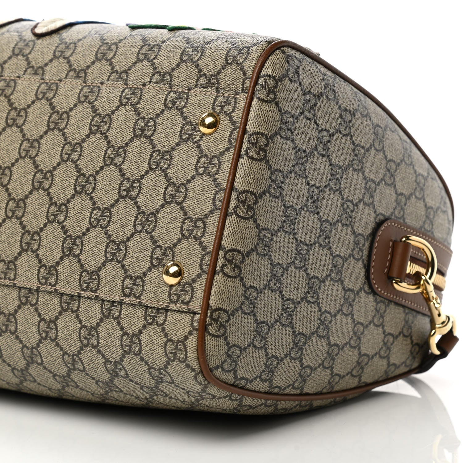 Gucci GG Supreme Monogram Garden Collection Medium Boston Beige Tuscany 11 of 12