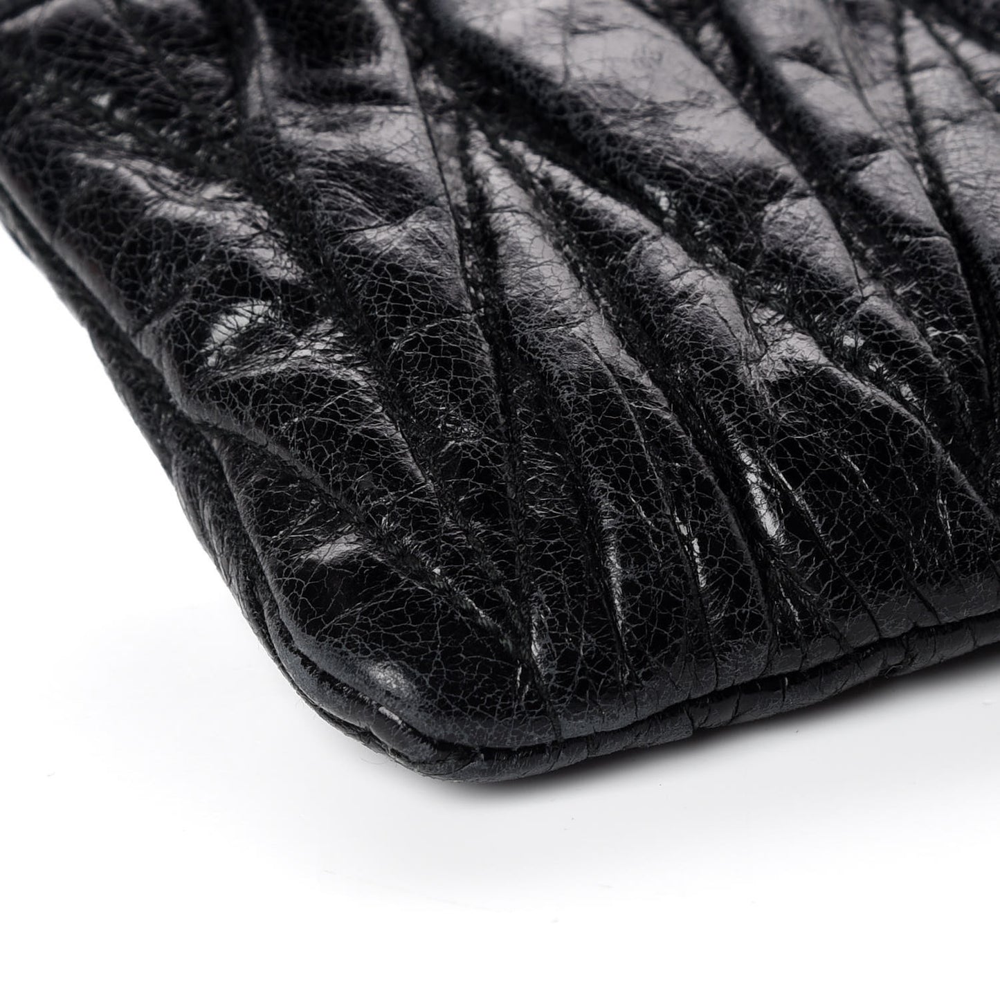 Nappa Matelasse Lux Pouch Black