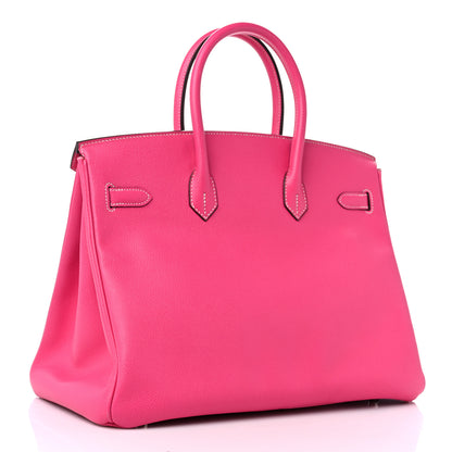 Hermes Epsom Candy Birkin 35 Rose Tyrien Rubis 2 of 9