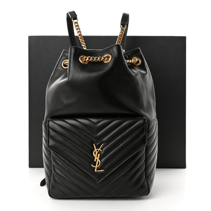 Saint Laurent Lambskin Matelasse Monogram Joe Backpack Black 11 of 11