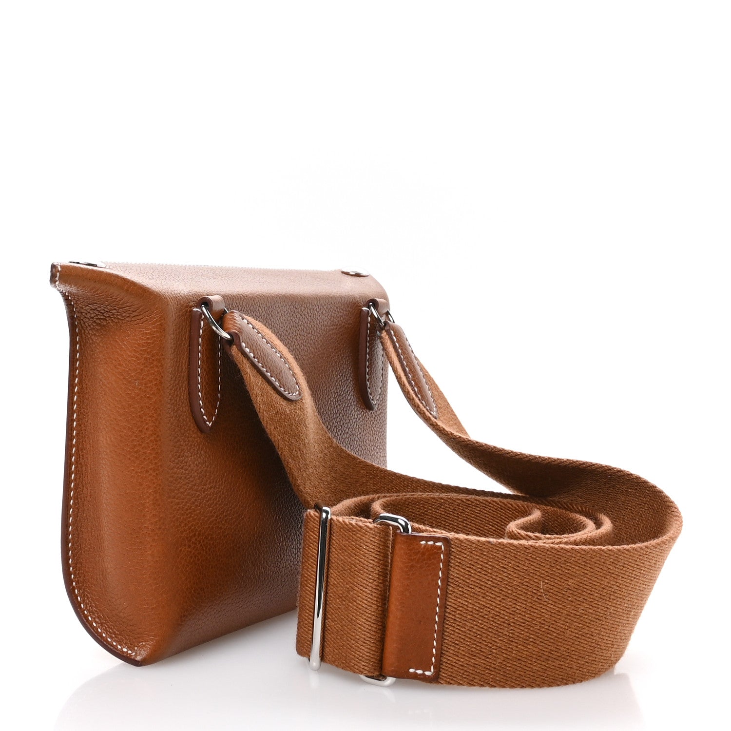 Hermes Barenia Faubourg Videpoches Fauve Gold 3 of 11