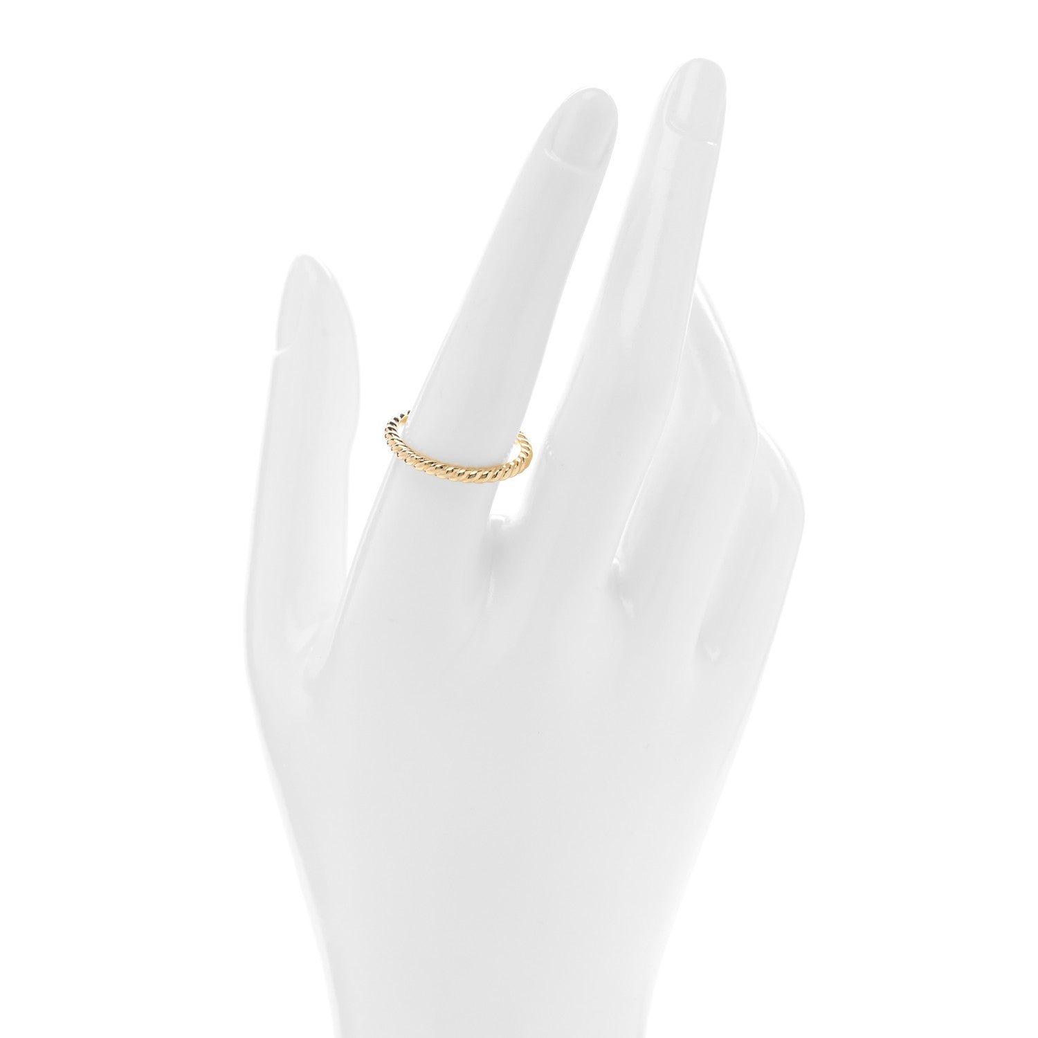 David Yurman 18K Yellow Gold 2mm Cable Classics Band Ring 58 8.5 2 of 4