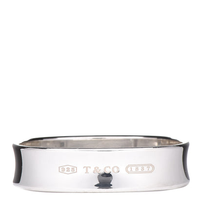Tiffany Sterling Silver 1837 Cushion Bangle Bracelet 1 of 4