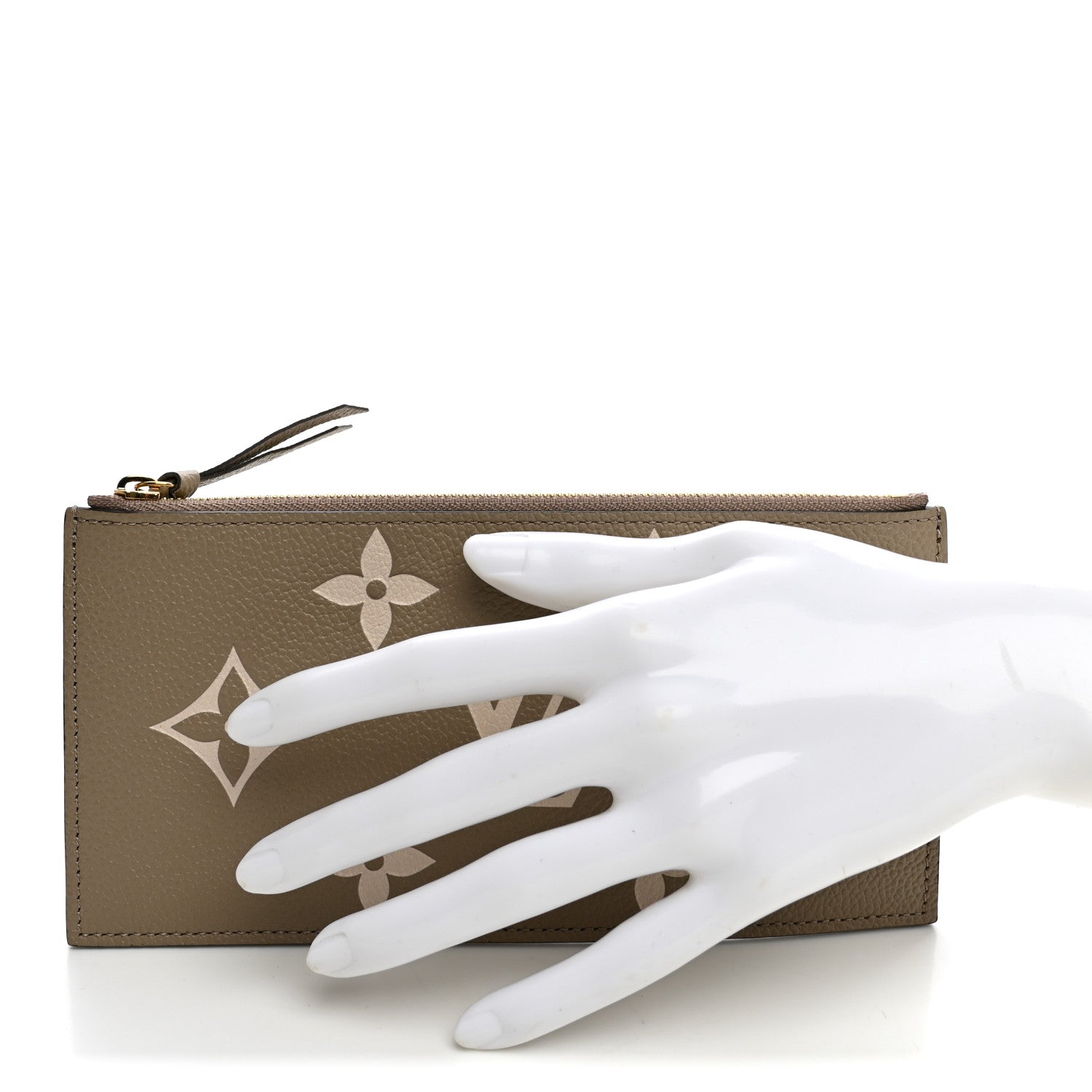 Louis Vuitton Empreinte Monogram Giant Pochette Felicie Zippered Insert Tourterelle Creme 2 of 6