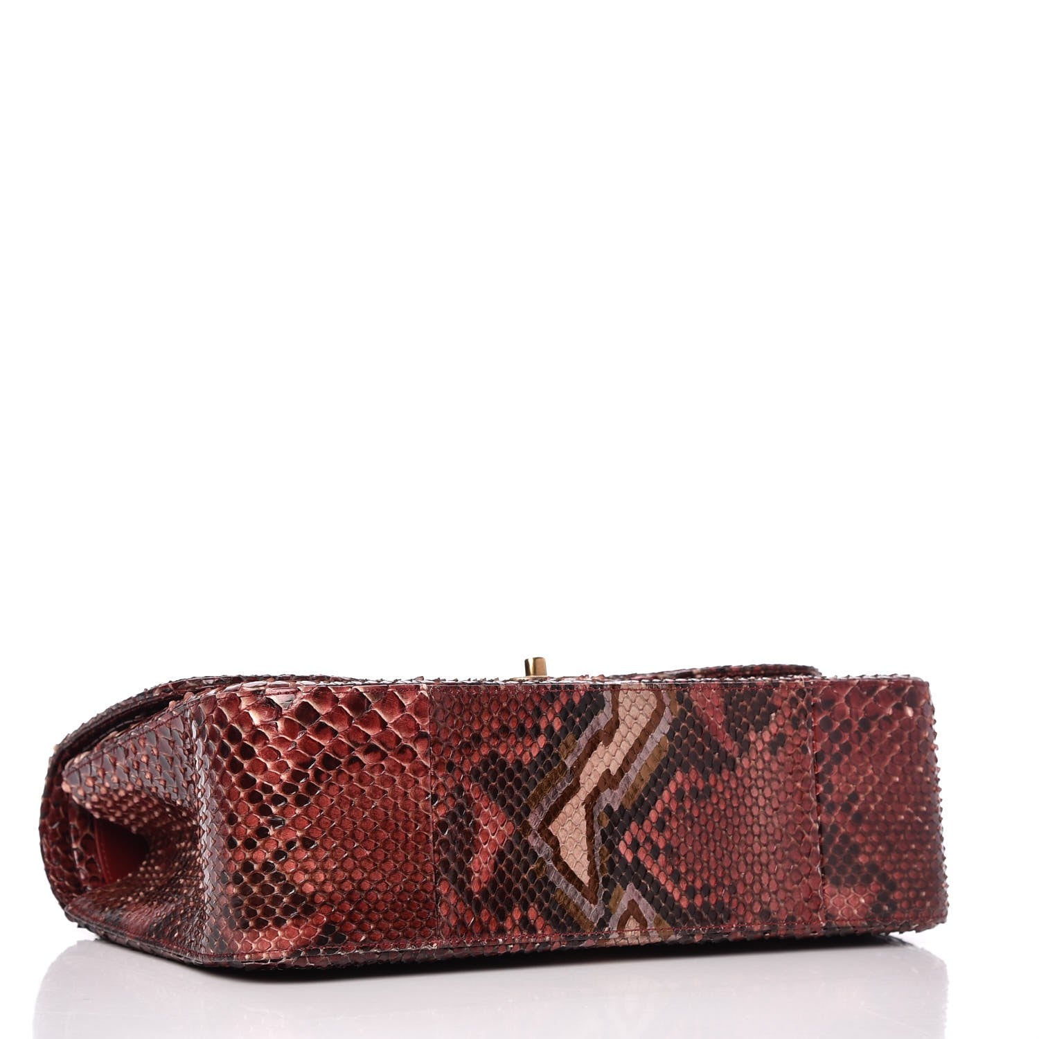 Chanel Python Jumbo Double Flap Red 4 of 7