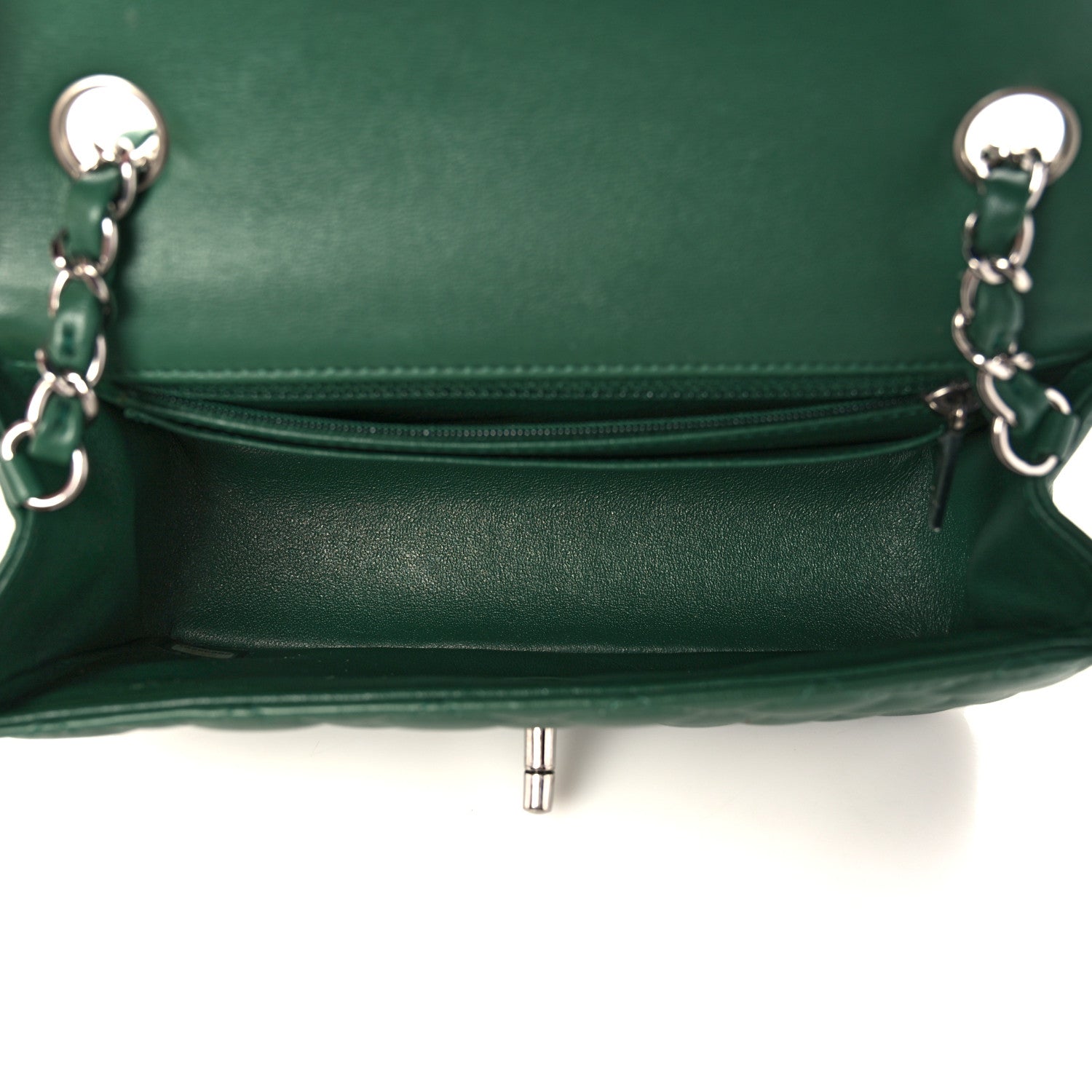 Chanel Lambskin Quilted Mini Rectangular Flap Green 4 of 9