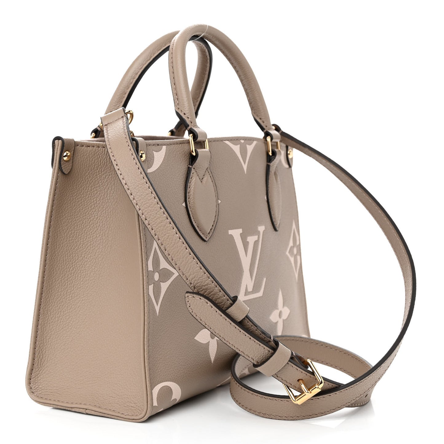 LOUIS VUITTON Empreinte Monogram Giant Onthego PM Tourterelle Crème