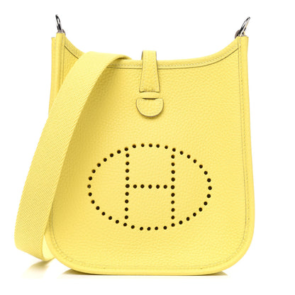 Hermes Taurillon Clemence Evelyne TPM Lime 1 of 4