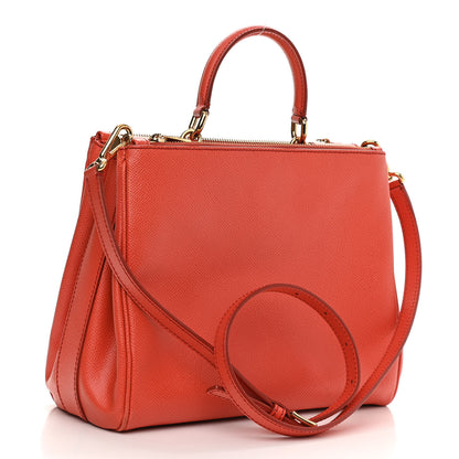 Dolce & Gabbana Dauphine Medium Miss Sicily Shopper Tote Orange 3 of 11