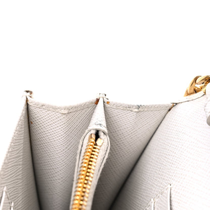 Prada Saffiano Lux Chain Wallet White 16 of 17