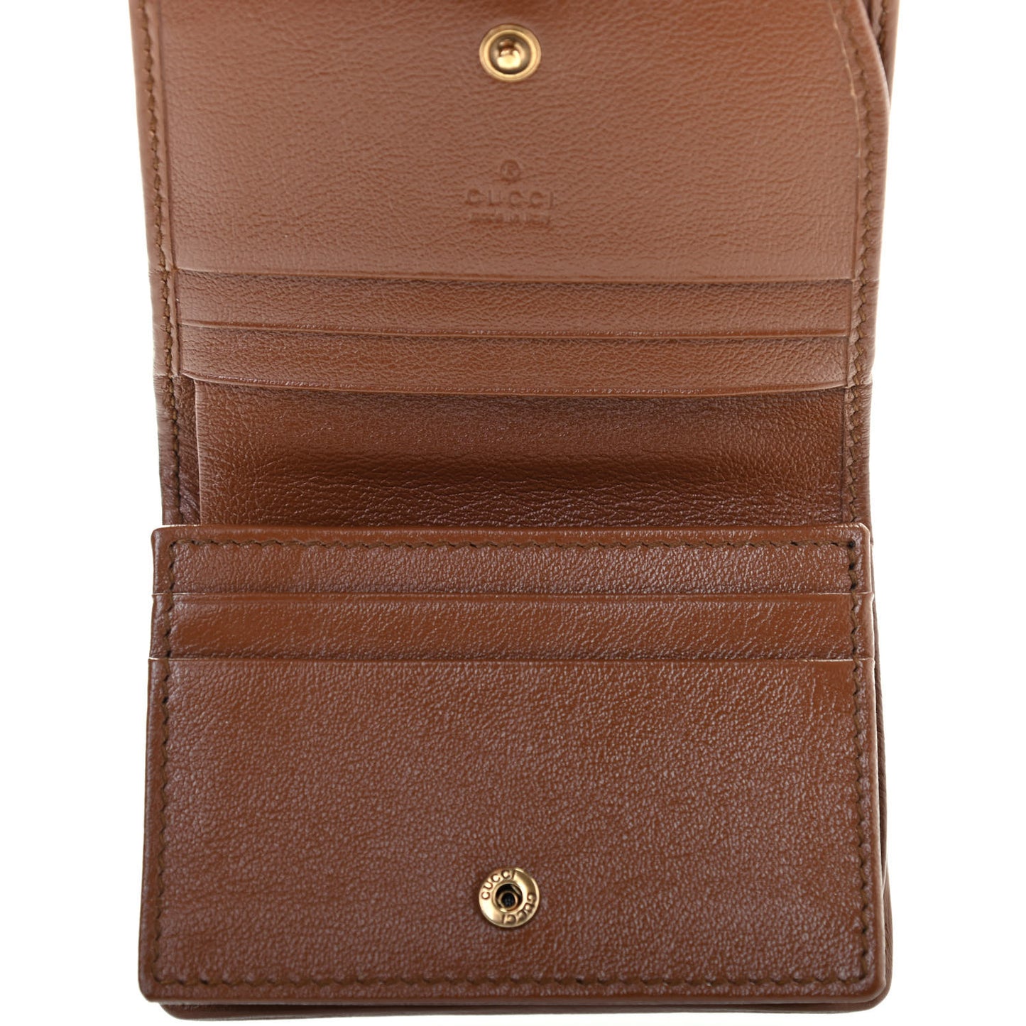 Azalea Calfskin Matelasse Diagonal GG Marmont Card Case Wallet Cuir