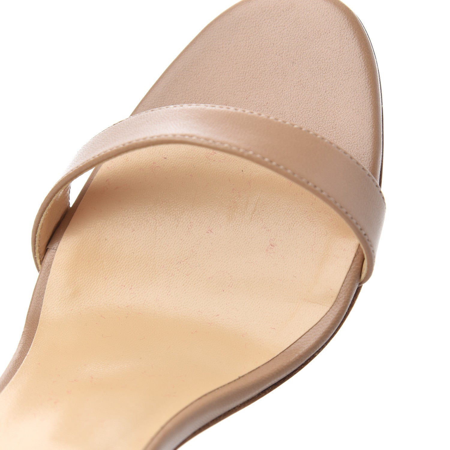 Christian Louboutin Shiny Nappa PVC Jonatina 100 Sandals 39 Nude 15 of 20