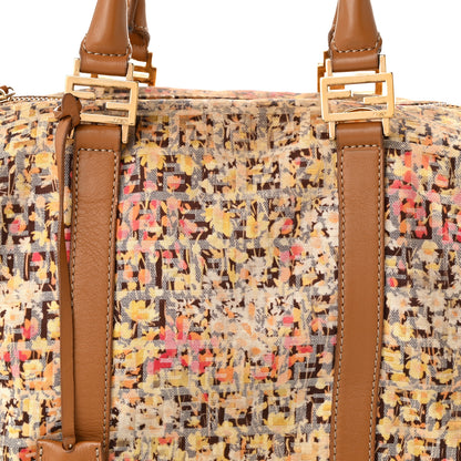 Fendi Zucchino Vitello Floral Forever Boston Pesca Giallo Saddler 7 of 9