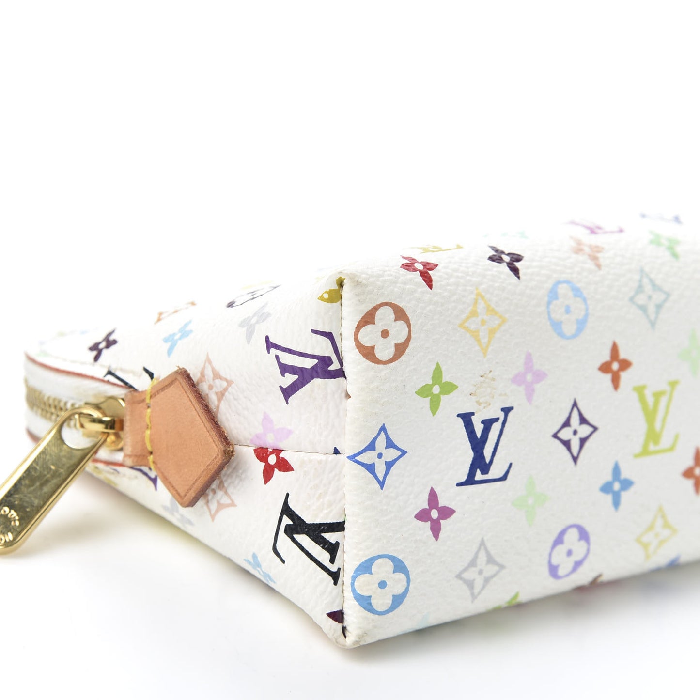 Monogram Multicolor Cosmetic Pouch White Litchi