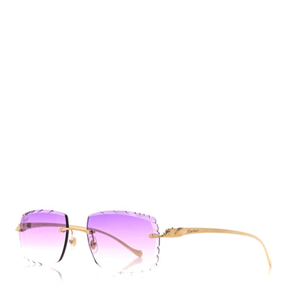 Cartier Metal Rimless Sunglasses CT0030O-002 Purple 2 of 15