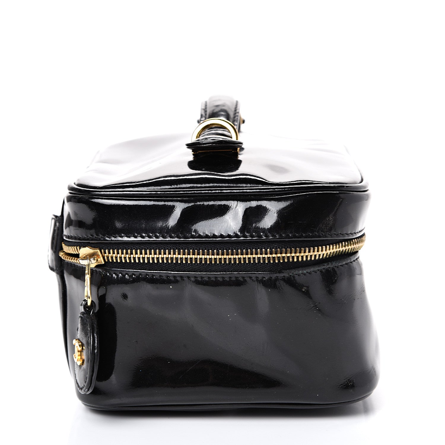 Chanel Patent Vanity Cosmetic Case Black 10 of 12