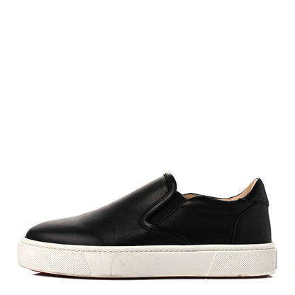 Christian Louboutin Calfskin Masteraltissima Flat Sneakers 40.5 Black 1 of 8