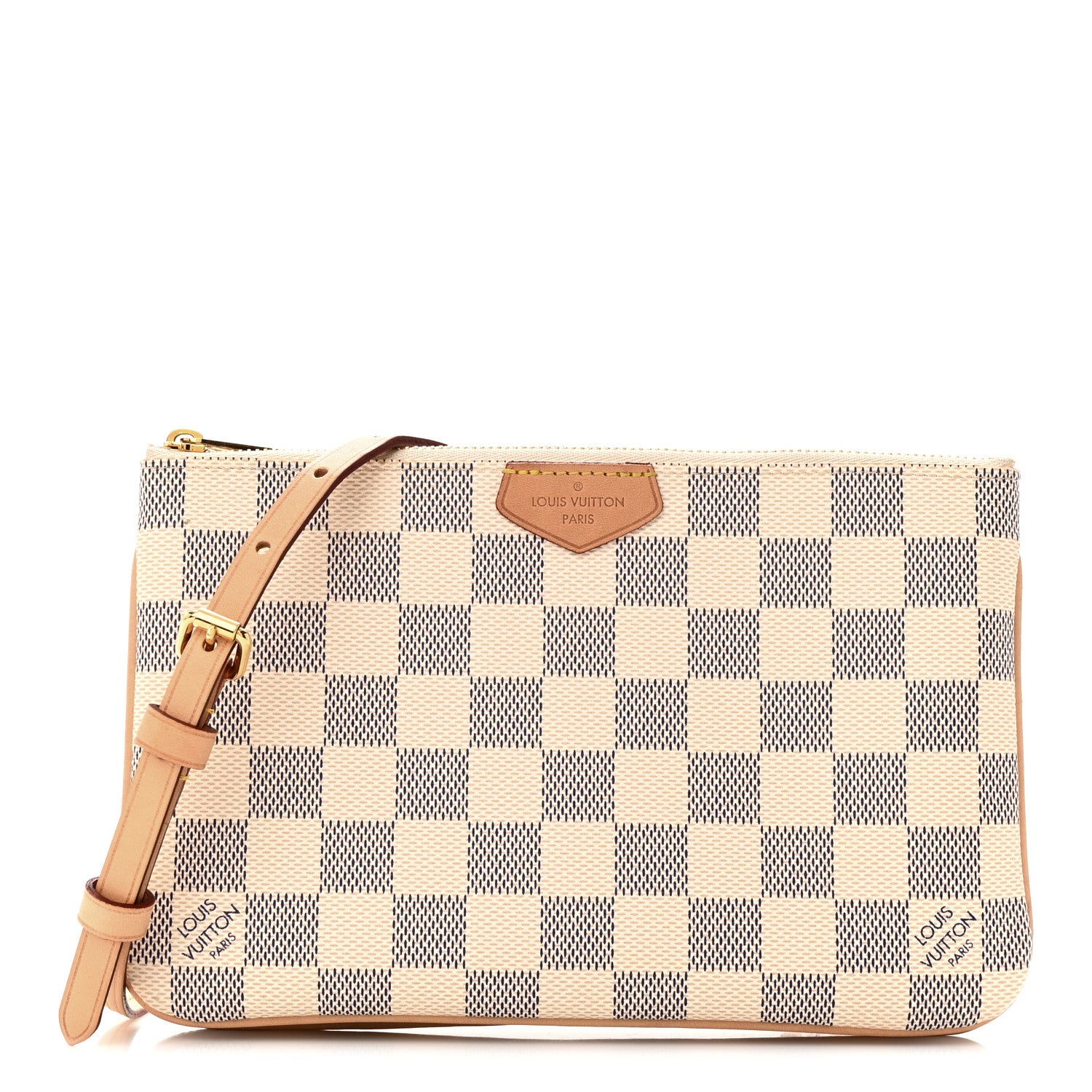 Louis Vuitton Damier Azur Double Zip Pochette 1 of 10