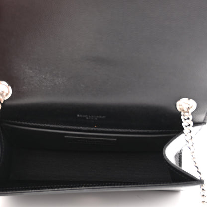 Saint Laurent Grain De Poudre Small Monogram Kate Satchel Black 5 of 10