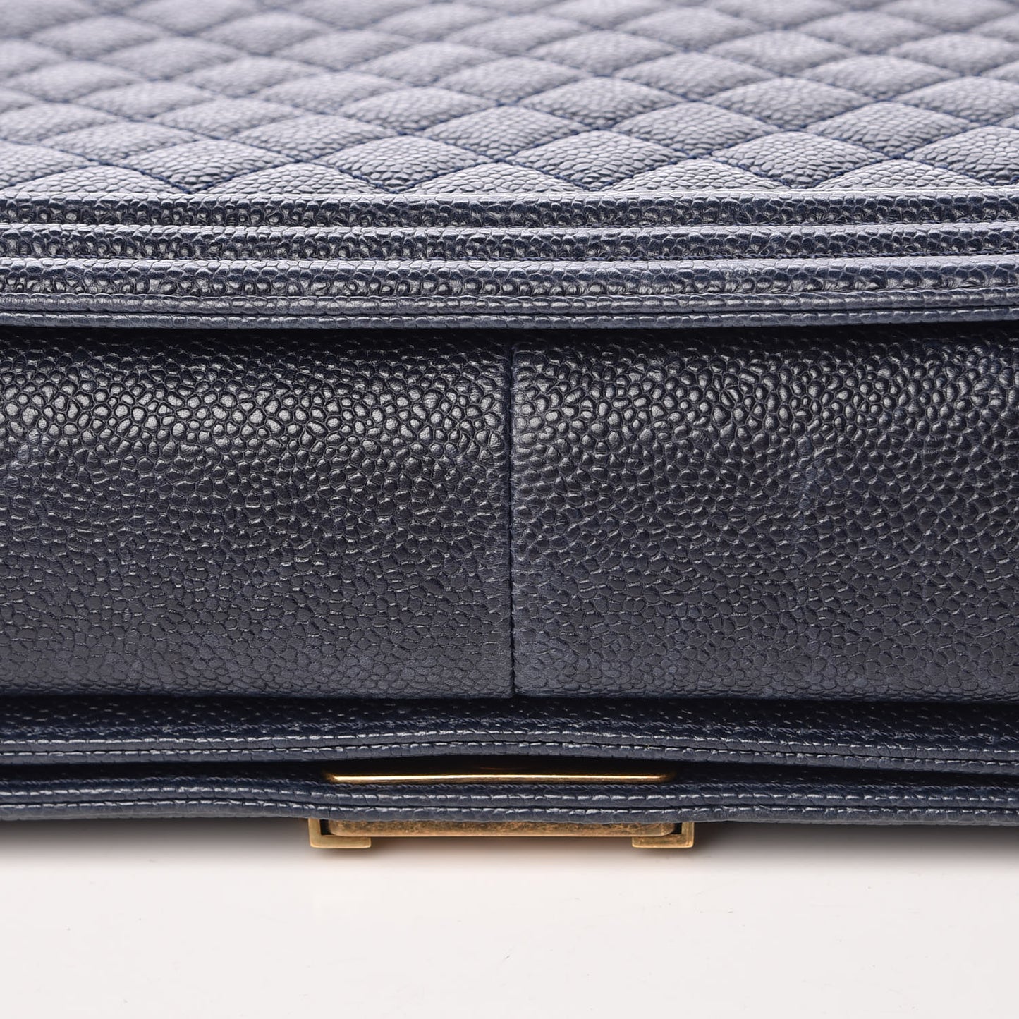 Caviar Quilted Large Boy Flap Blue