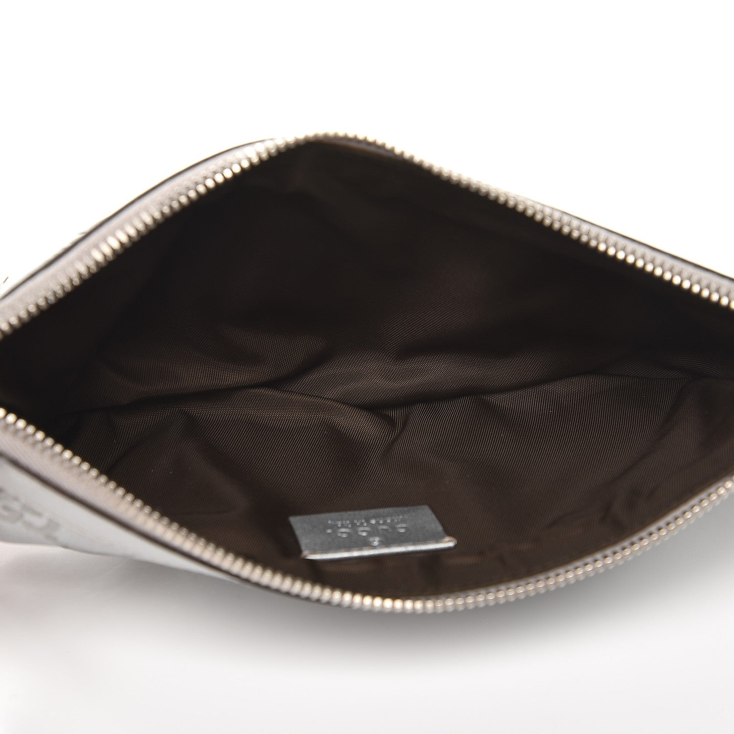 Gucci Guccissima New Britt Wristlet Silver 5 of 7