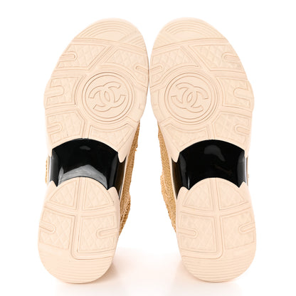 Chanel Braided Raffia Womens CC Sneakers 40.5 Beige 5 of 8
