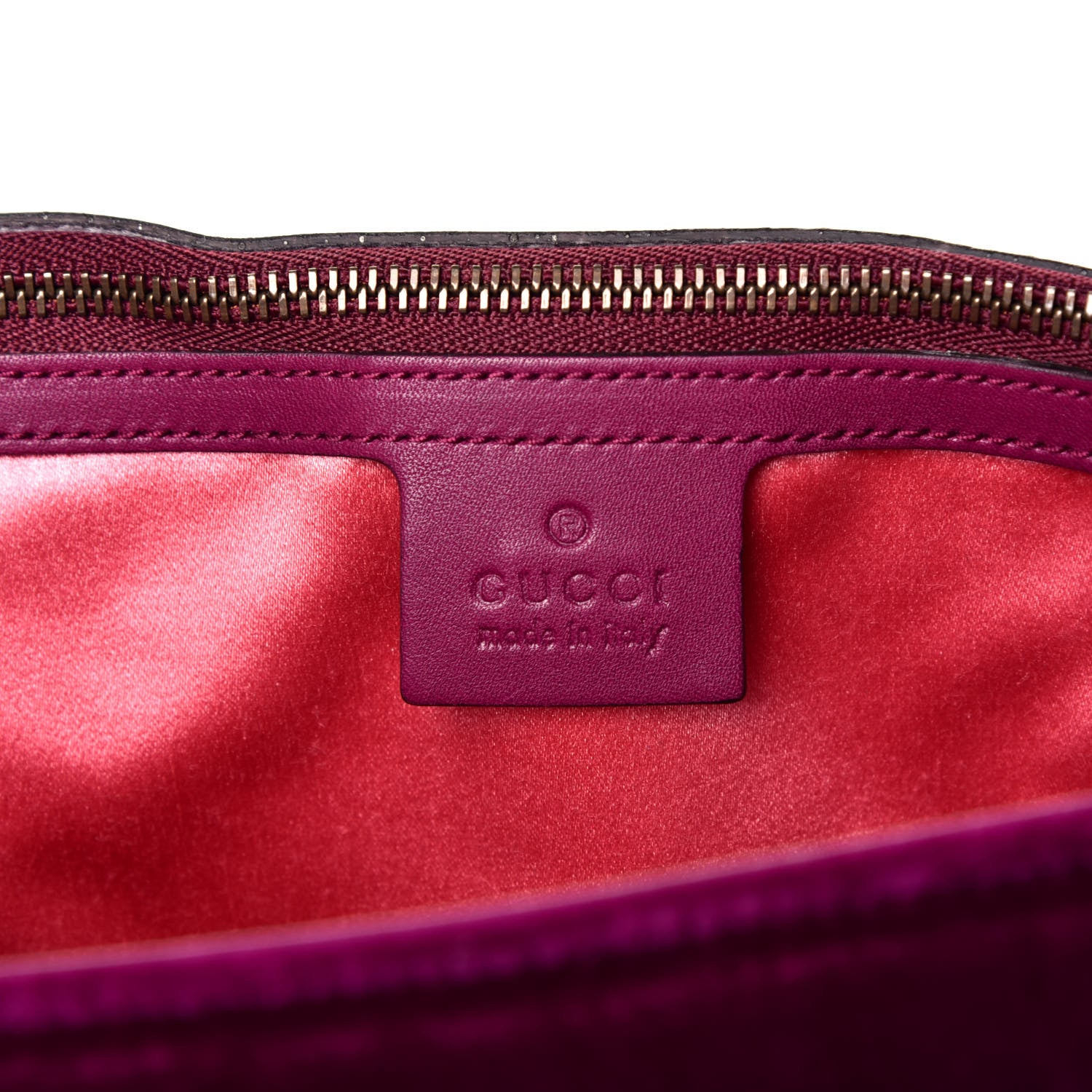 Gucci Velvet Matelasse Loved Embroidered Medium GG Marmont Shoulder Bag Fuchsia Violet Cyclamen 6 of 9