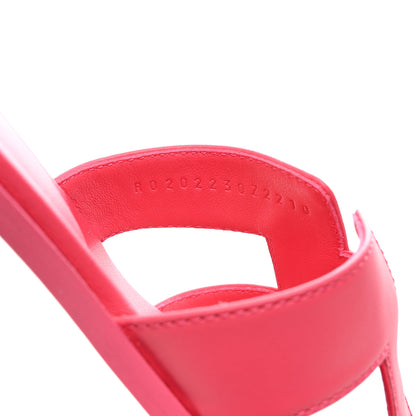 Hermes Box Calfskin Oran Sandals 40 Rose Vinicunca 8 of 9
