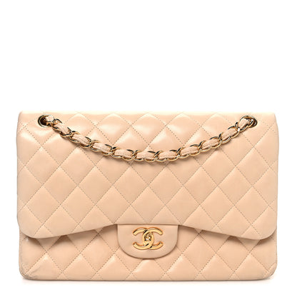Chanel Lambskin Quilted Jumbo Double Flap Beige 1 of 10