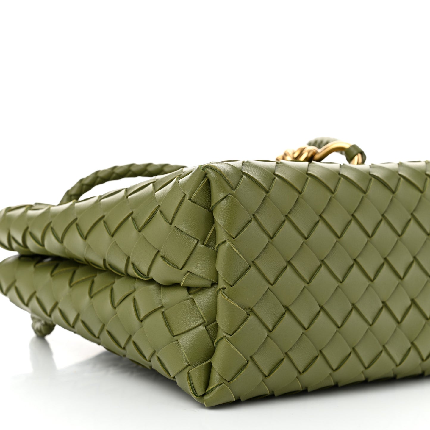 Nappa Intrecciato Small Andiamo Shoulder Bag Matcha