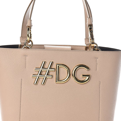 Dolce & Gabbana Calfskin Small Beatrice Tote Nude 7 of 9
