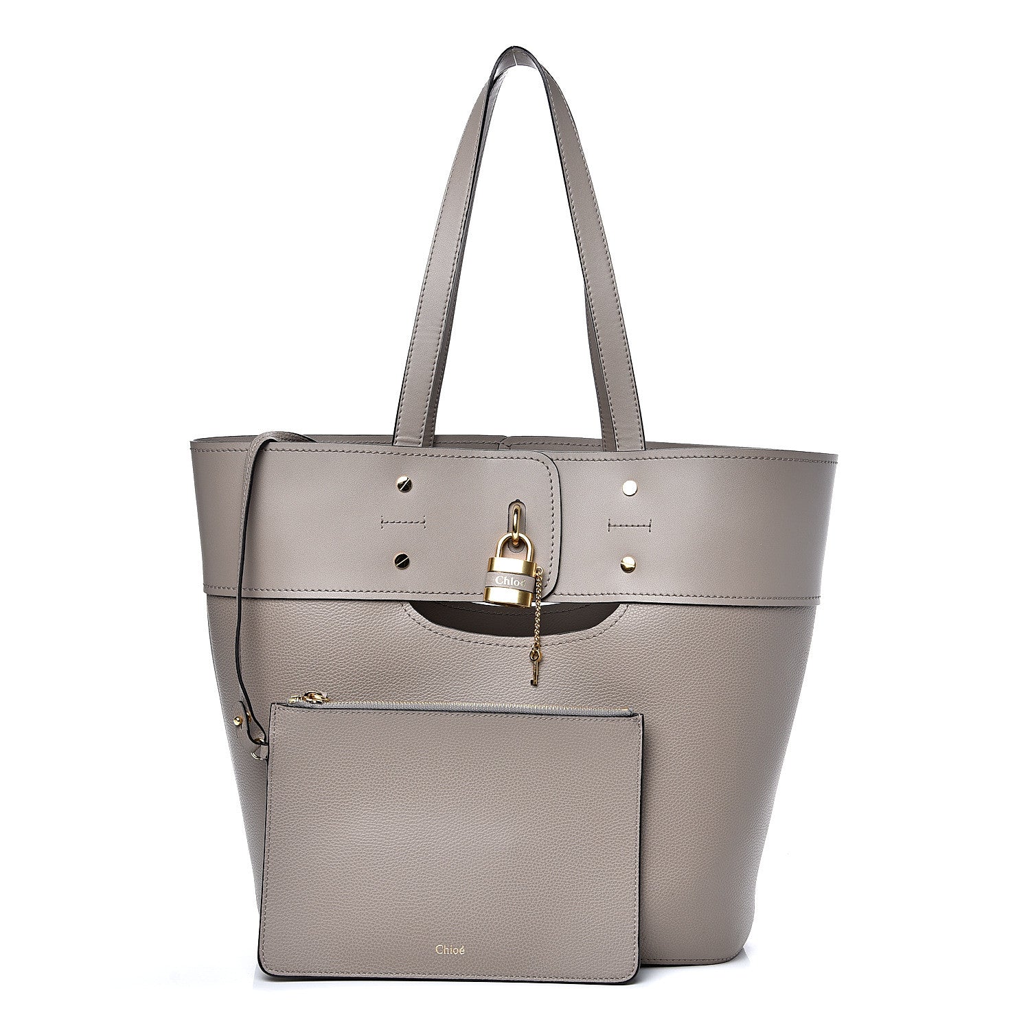Chloe Smooth Grained Calfskin Medium Aby Tote Motty Grey 1 of 11