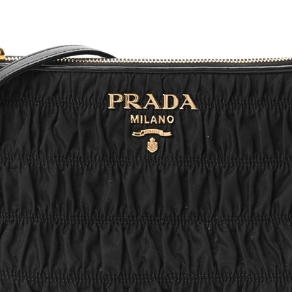 Prada Tessuto Nylon Gaufre Shoulder Bag Black 8 of 10