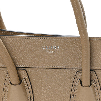 Celine Drummed Calfskin Micro Luggage Dune 8 of 10