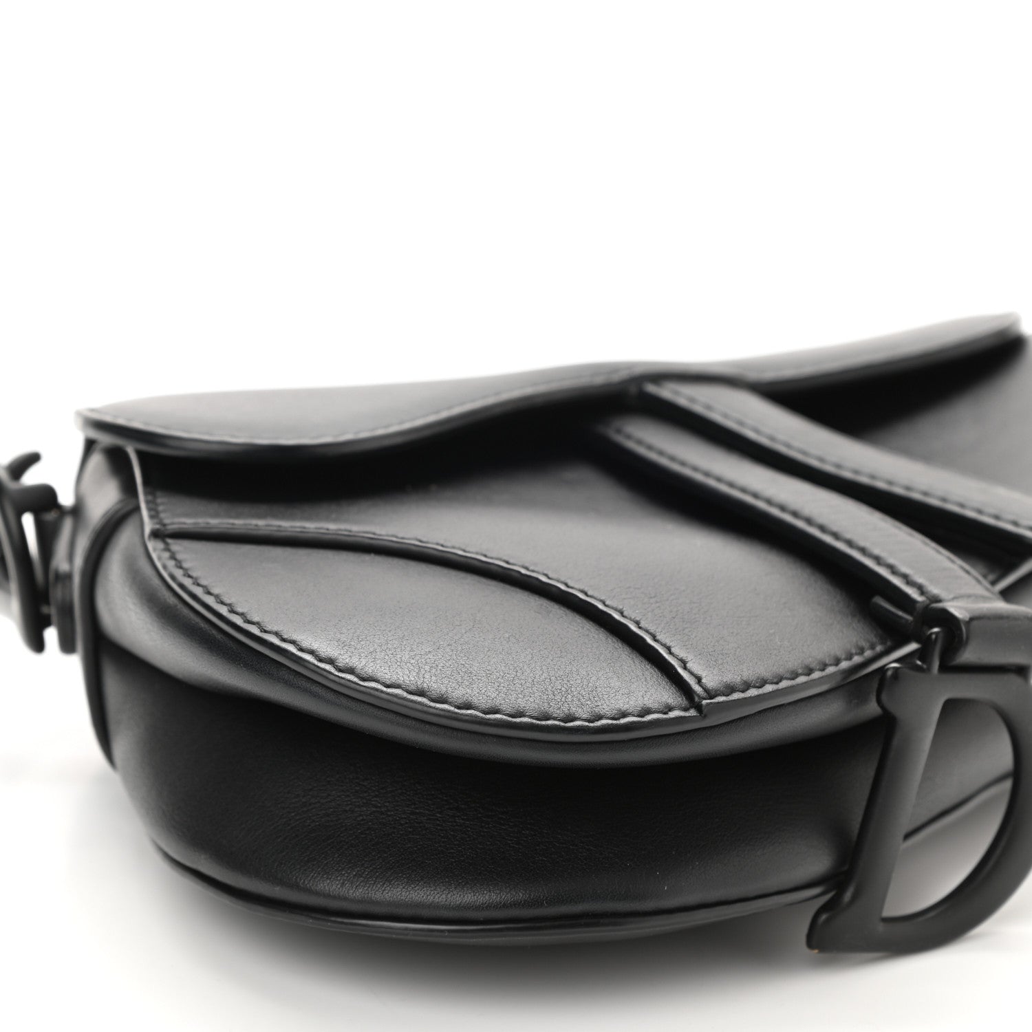 Christian Dior Ultra Matte Calfskin Mini Saddle Bag Black 8 of 9