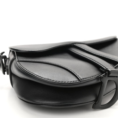 Christian Dior Ultra Matte Calfskin Mini Saddle Bag Black 8 of 9