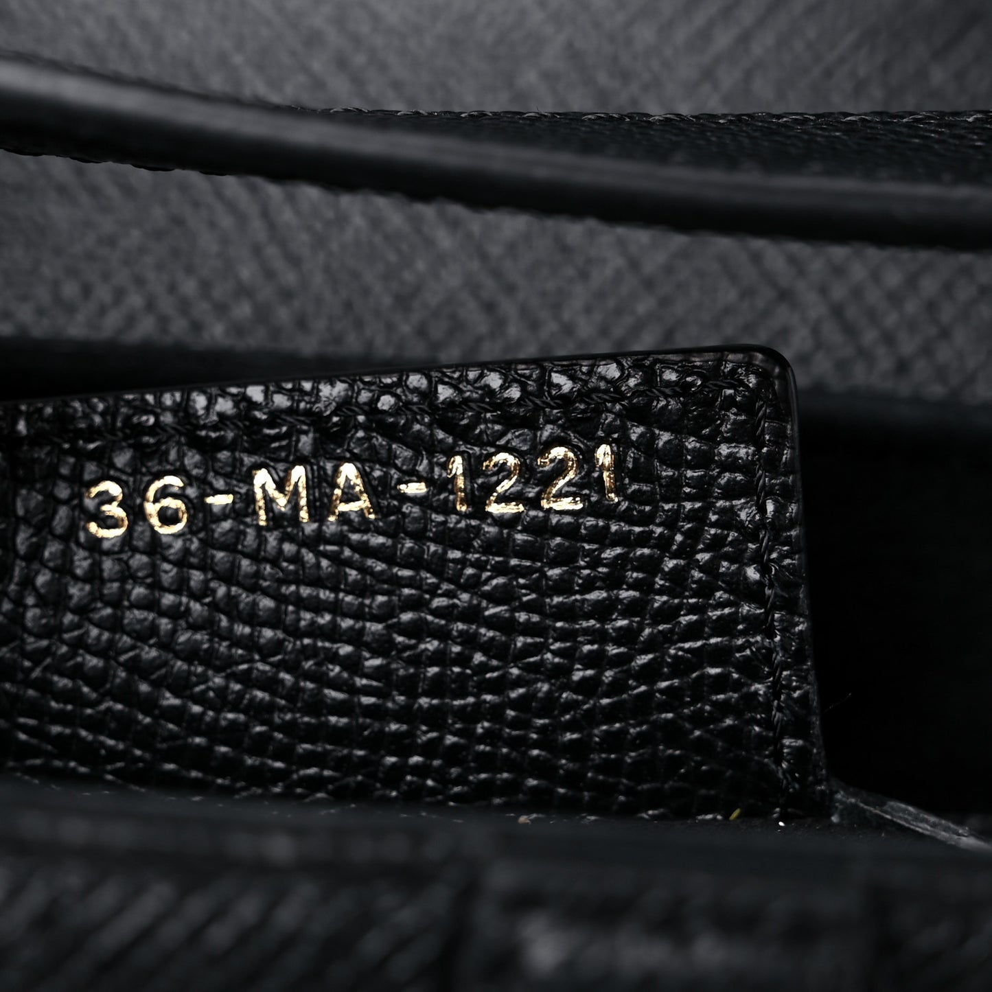 Grained Calfskin Saddle Bag Black